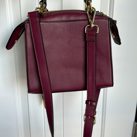 STEVE MADDEN BREESE CROSSBODY SATCHEL BAG PURSE HANDBAG wine plum burgundy - Picture 4 of 14